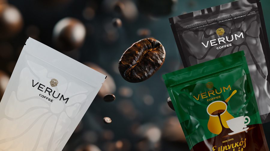 Verum Coffee packaging